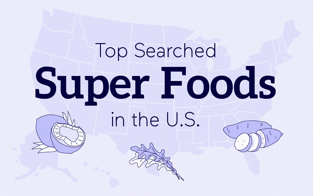 Graphic showing the top superfoods across the nation